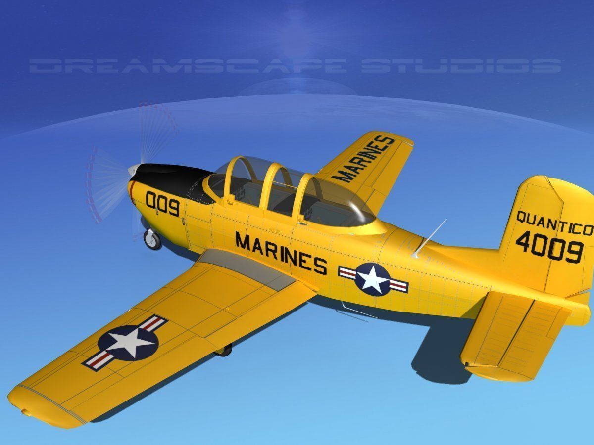 Beechcraft T-34 Mentor V19 USMC 3D model_8