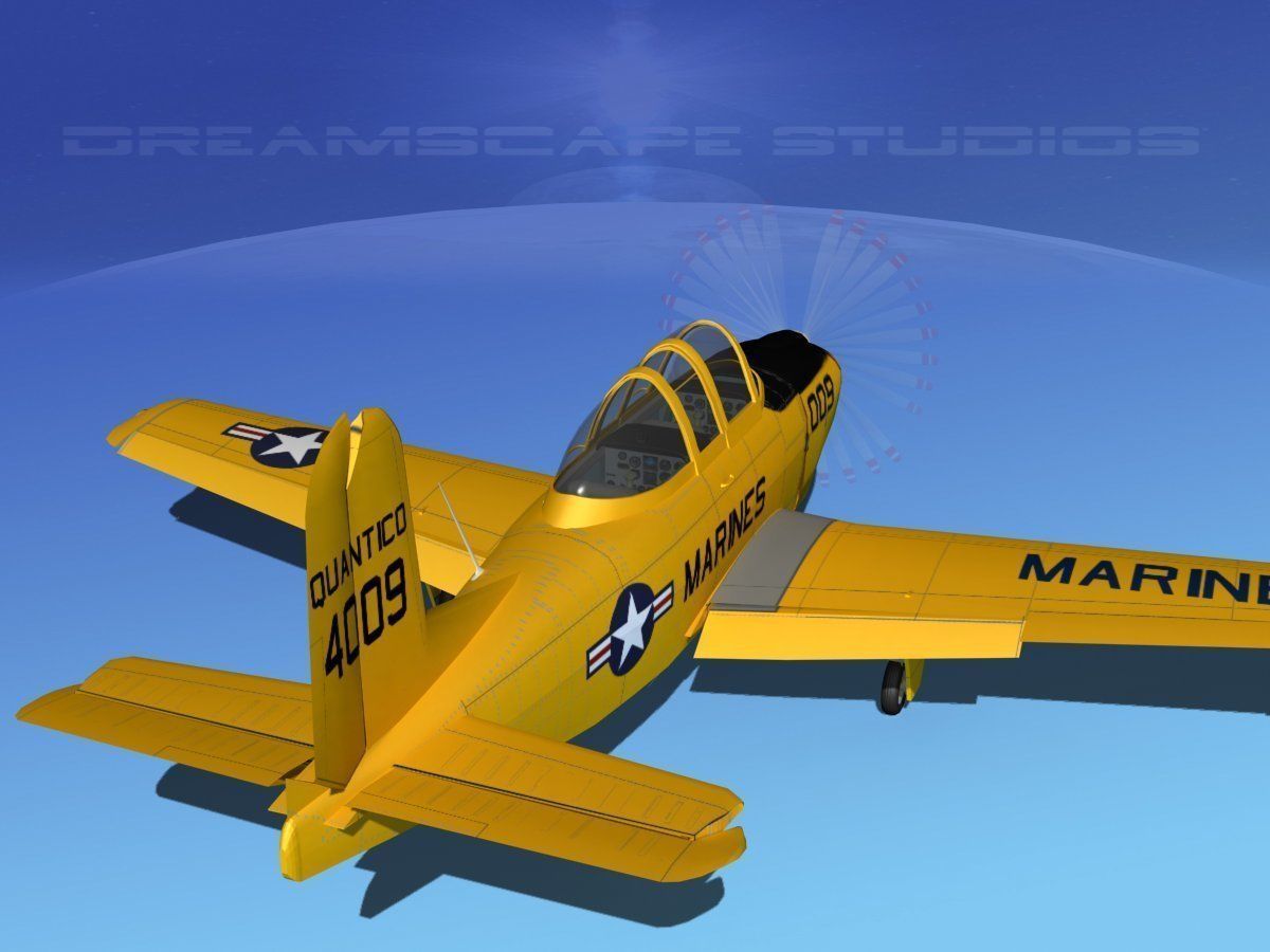 Beechcraft T-34 Mentor V19 USMC 3D model_6