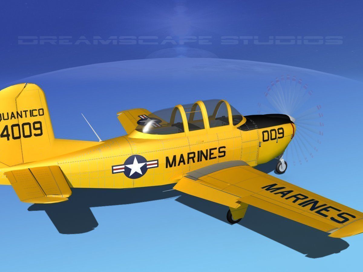 Beechcraft T-34 Mentor V19 USMC 3D model_5