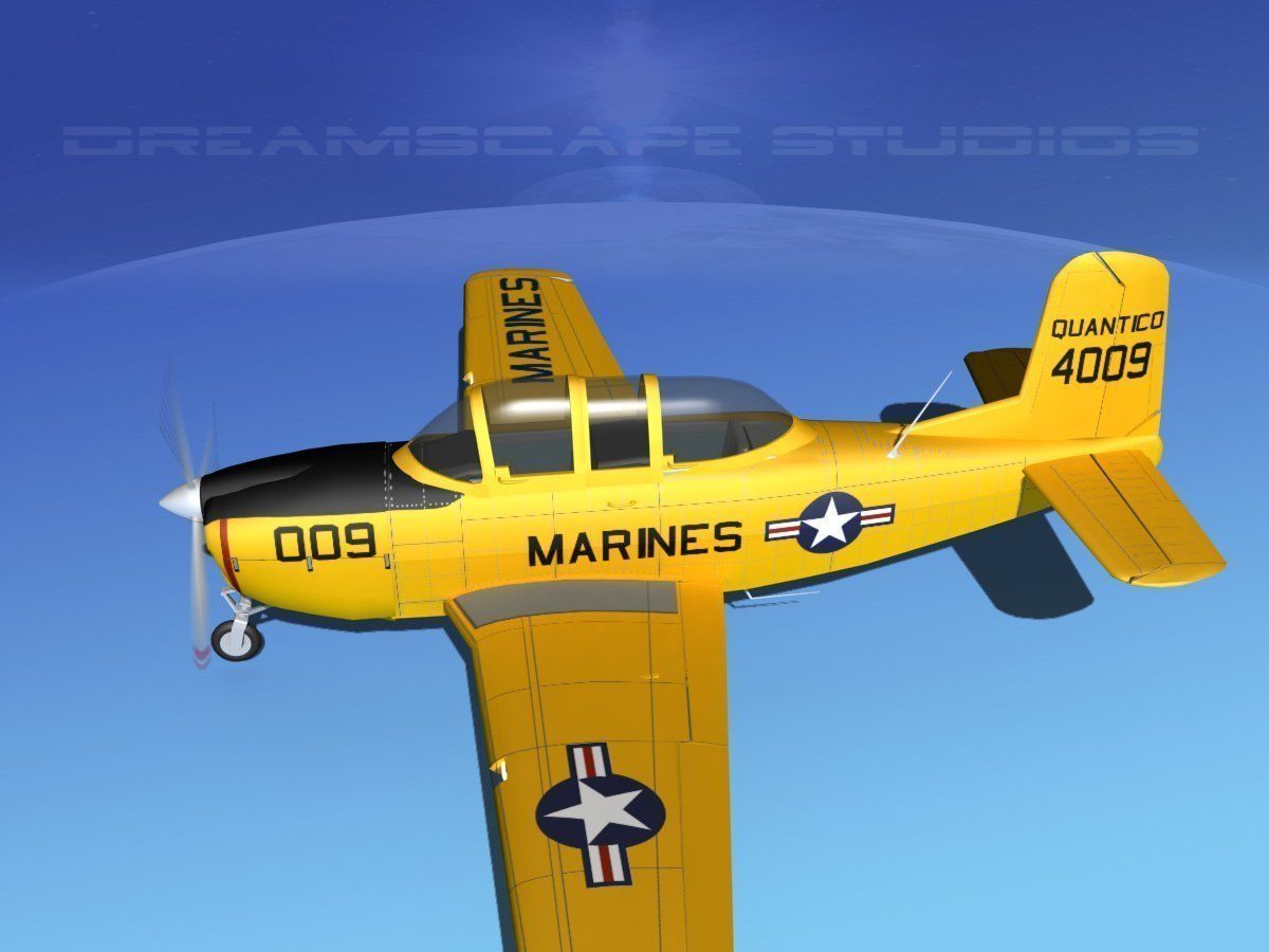 Beechcraft T-34 Mentor V19 USMC 3D model_9