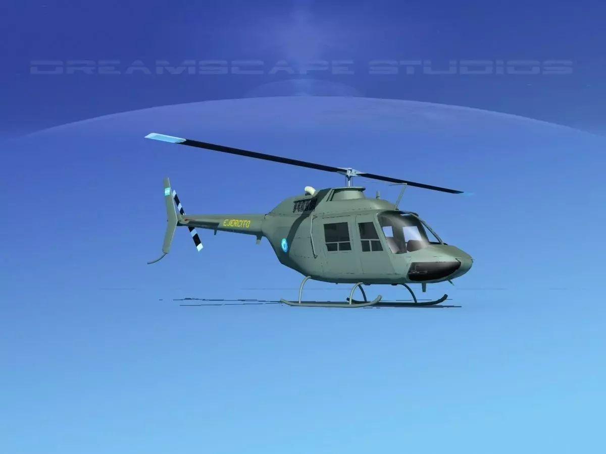 Bell OH-58B Argentina Army 3D model_0