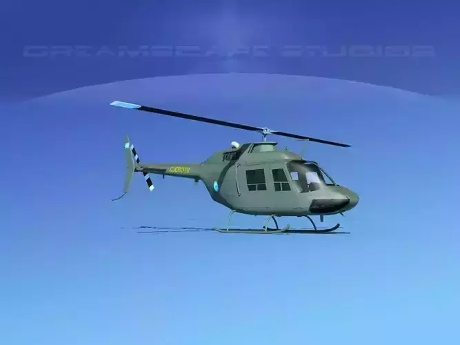 Bell OH-58B Argentina Army 3D model