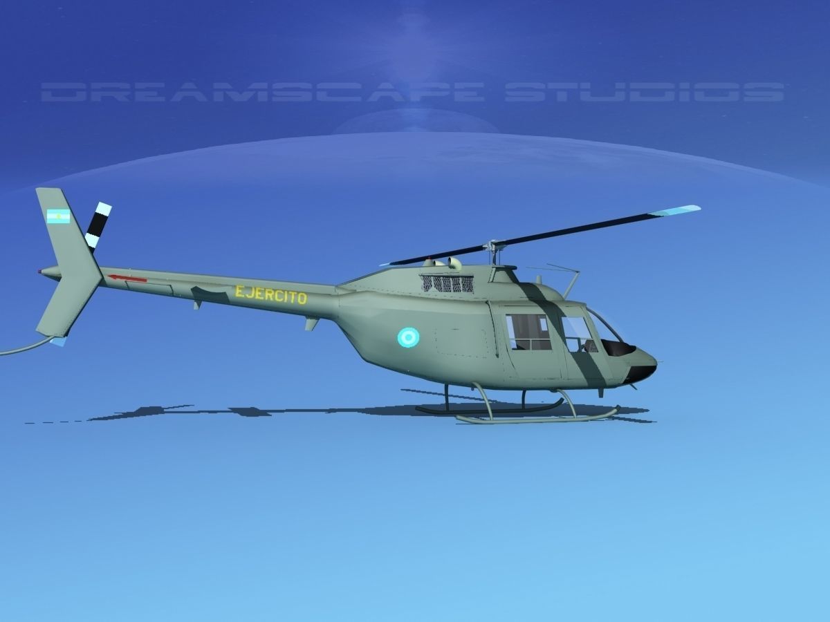 Bell OH-58B Argentina Army 3D model_3