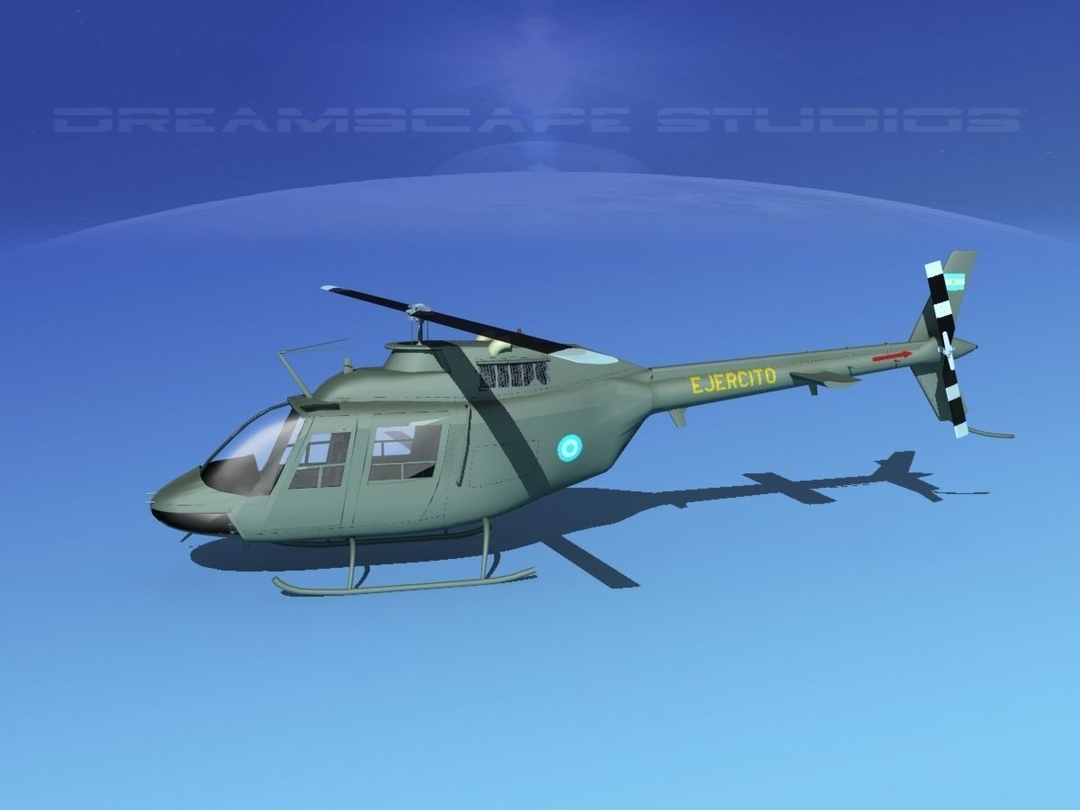 Bell OH-58B Argentina Army 3D model_8
