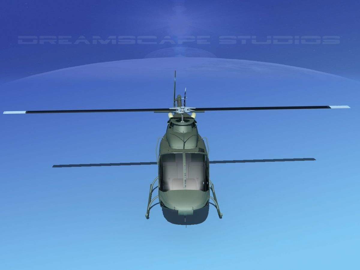 Bell OH-58B Argentina Army 3D model_10