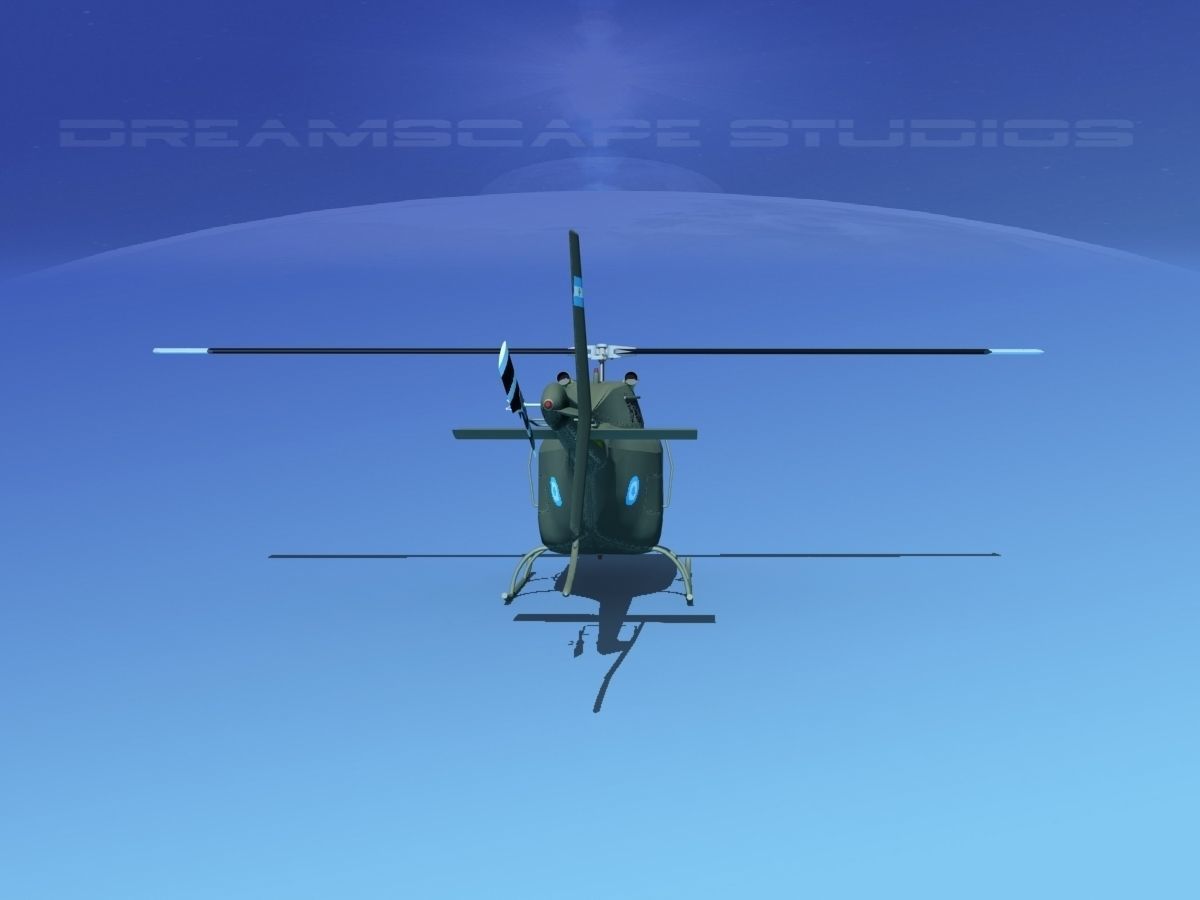 Bell OH-58B Argentina Army 3D model_5