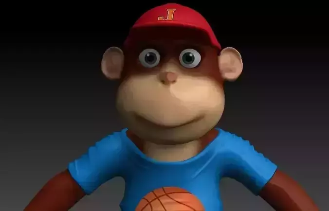 Monkey junior Low-poly 3D model