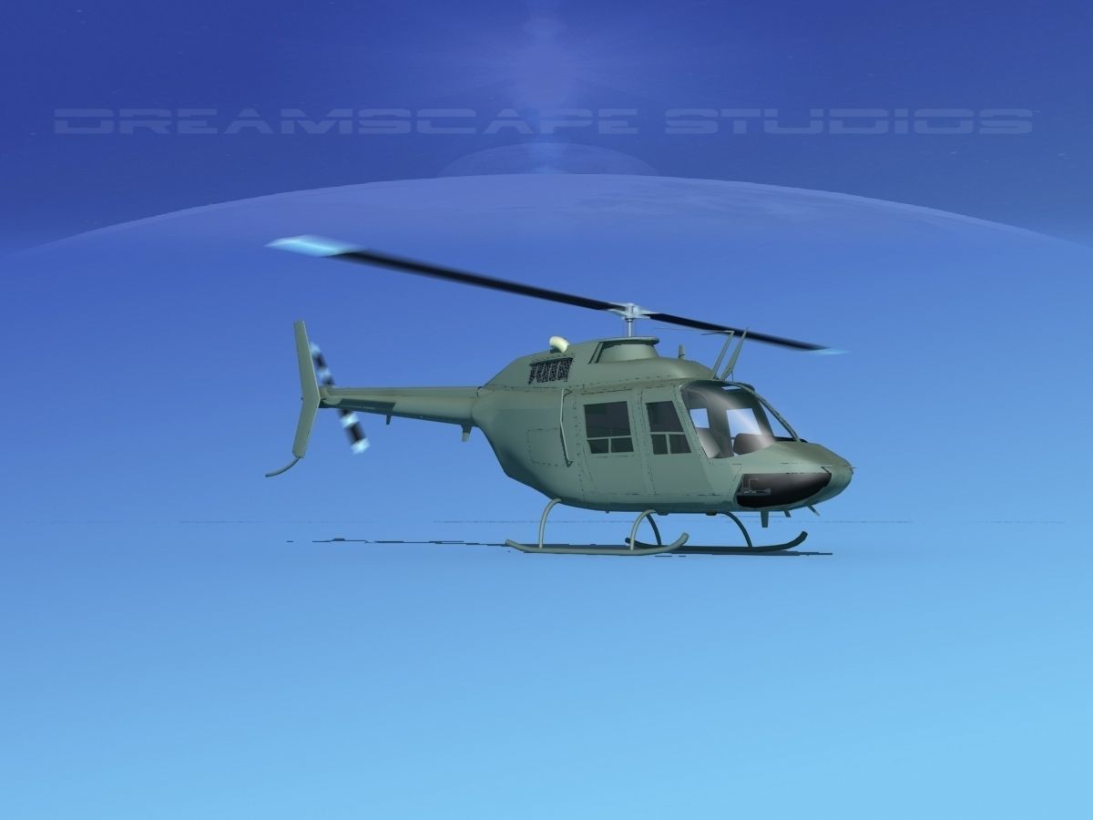Bell OH-58B Australian Army 3 3D model_17