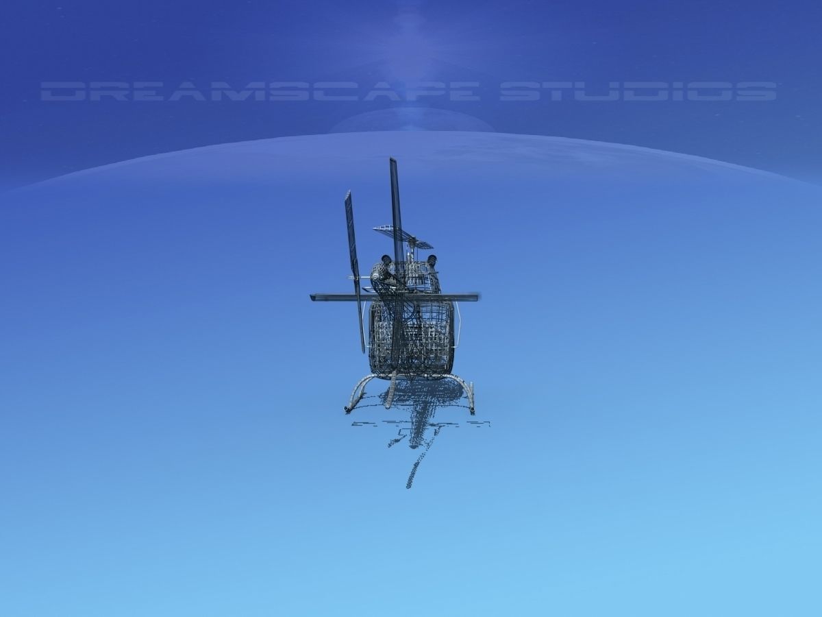 Bell OH-58B Australian Army 3 3D model_13
