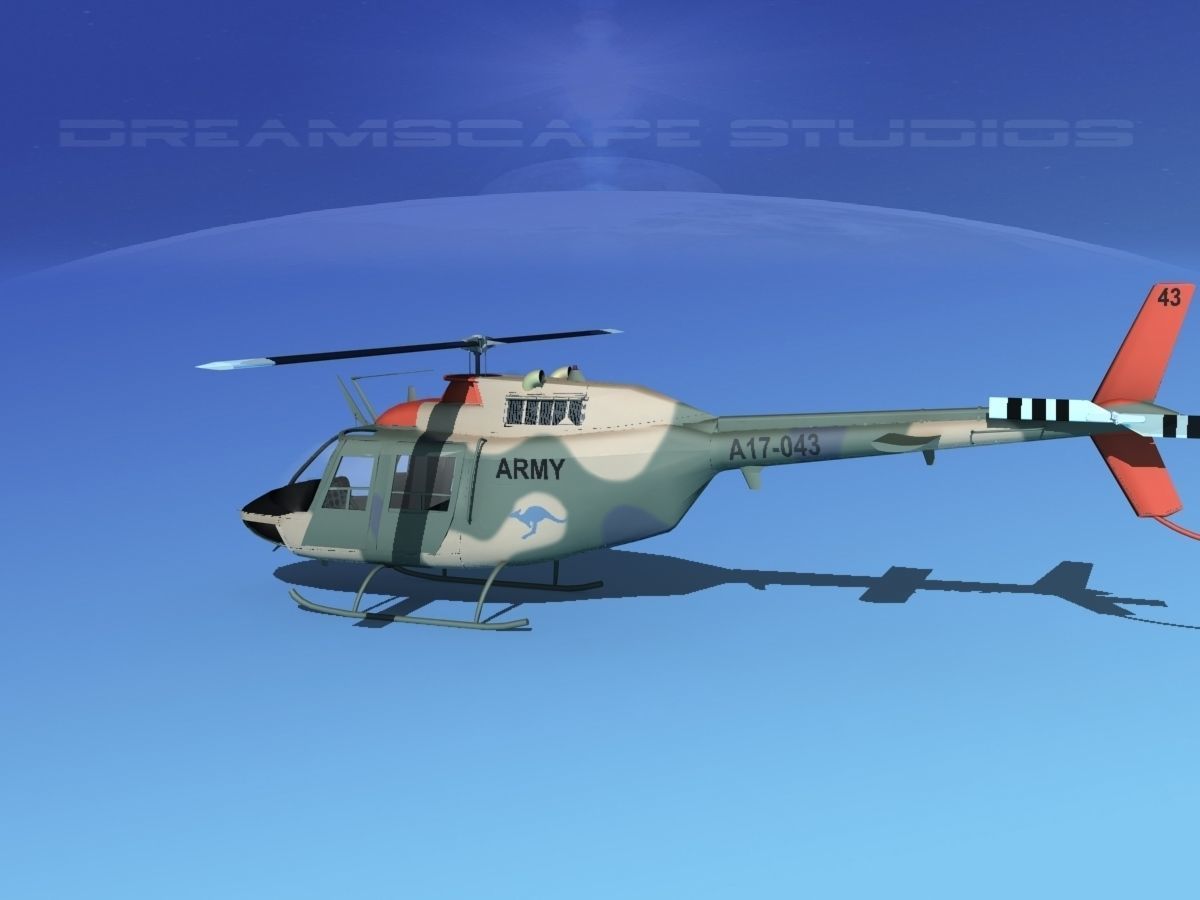 Bell OH-58B Australian Army 3 3D model_6