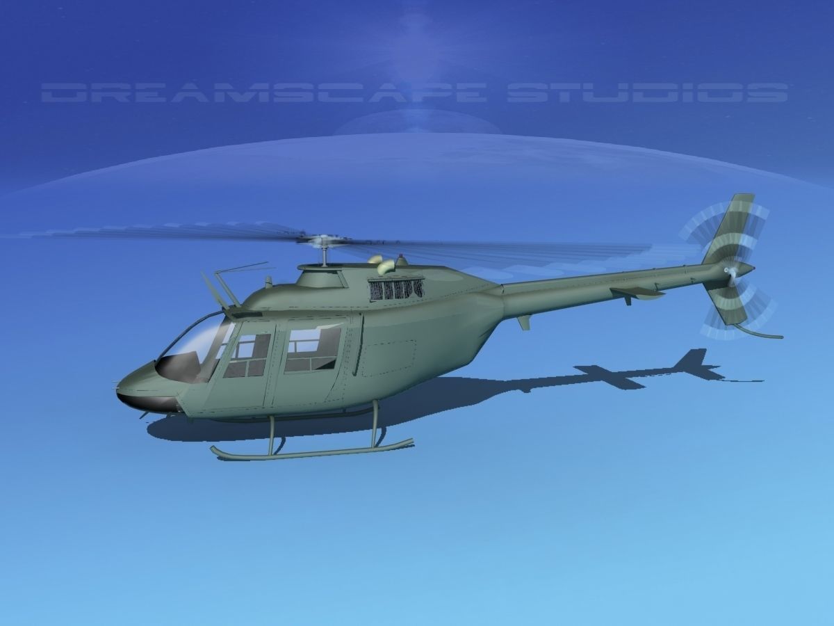 Bell OH-58B Australian Army 3 3D model_22