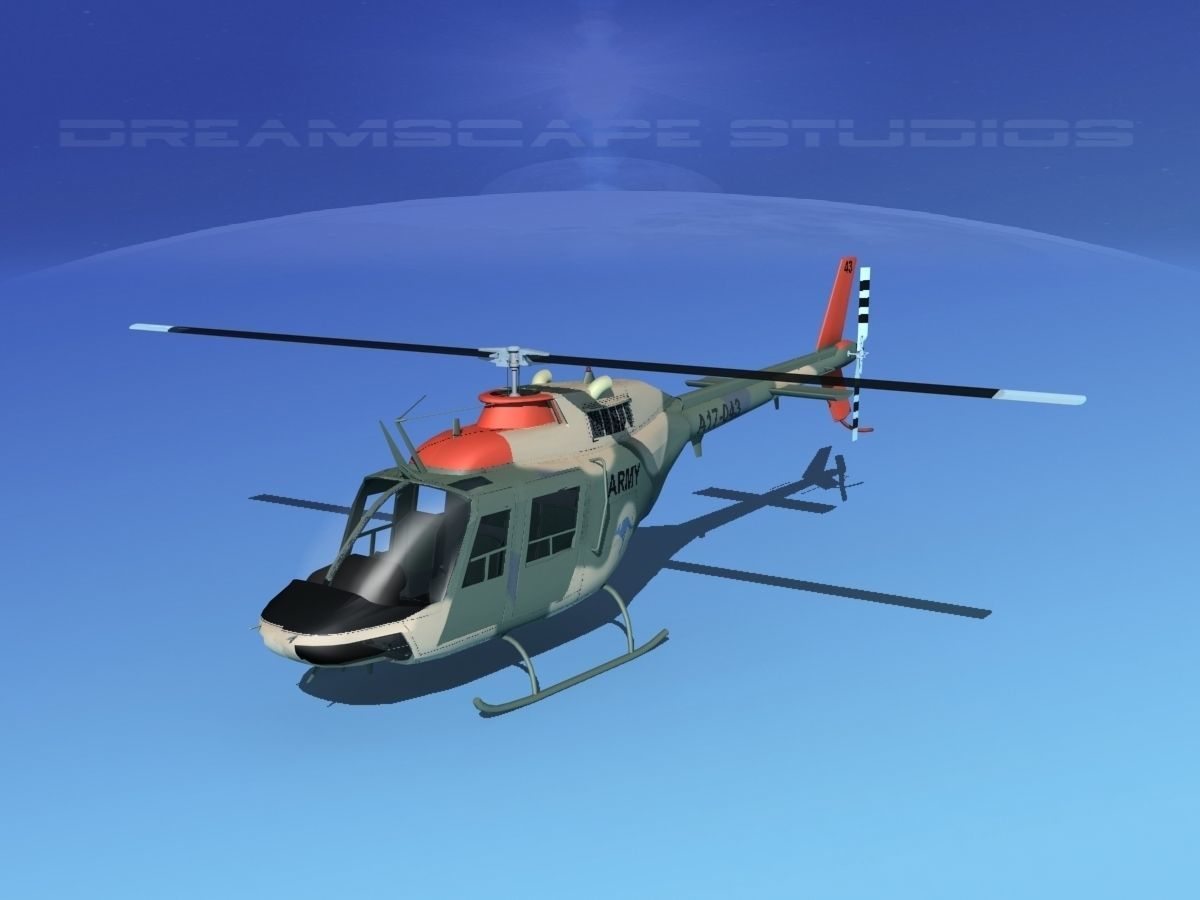 Bell OH-58B Australian Army 3 3D model_8
