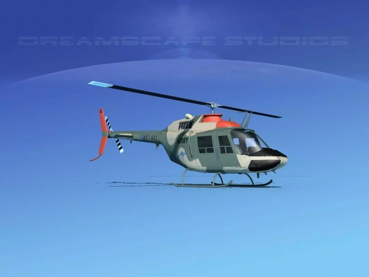 Bell OH-58B Australian Army 3 3D model_0
