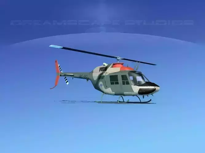 Bell OH-58B Australian Army 3 3D model