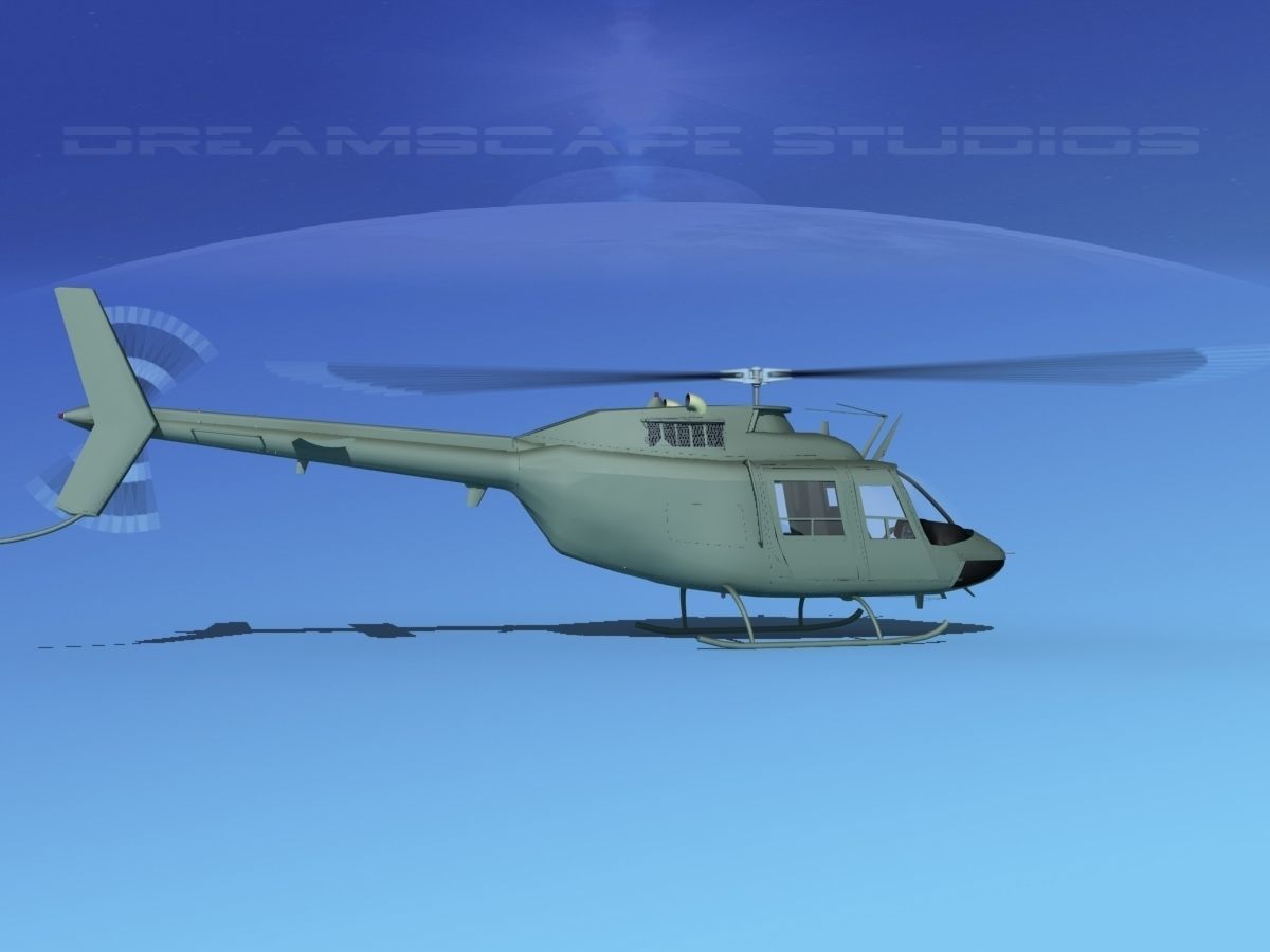 Bell OH-58B Australian Army 3 3D model_16