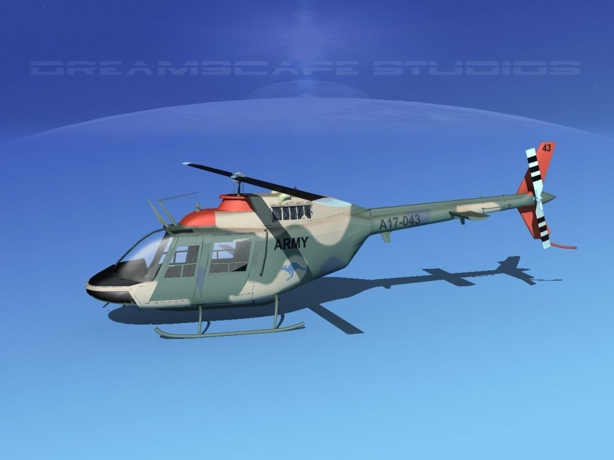 Bell OH-58B Australian Army 3 3D model_7