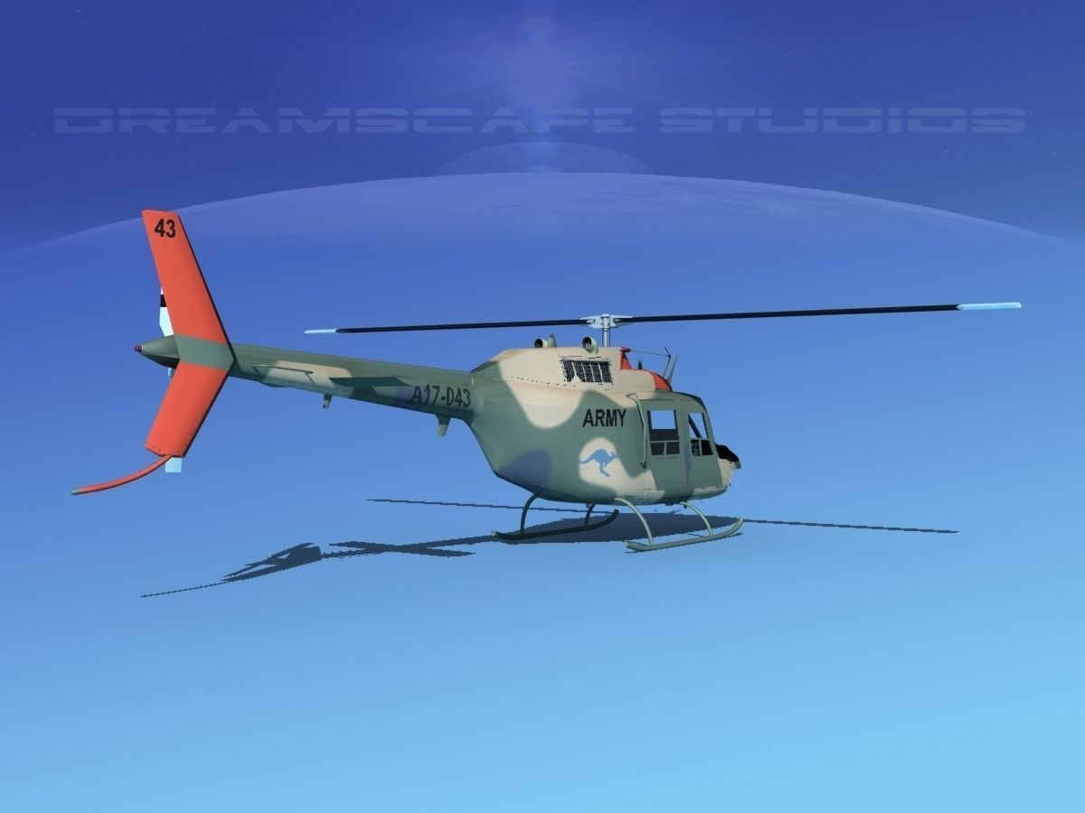 Bell OH-58B Australian Army 3 3D model_3