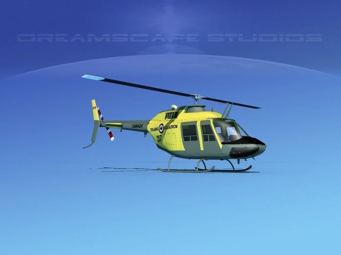 Bell OH-58B Canadian Army 2 3D model