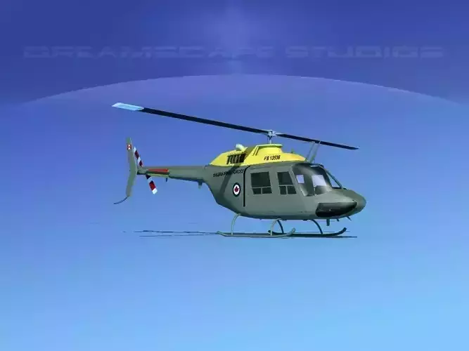 Bell OH-58B Canadian Army 3 3D model