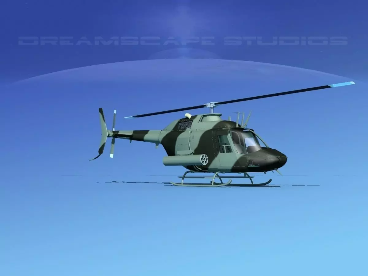 Bell OH-58B Covert 1 3D model