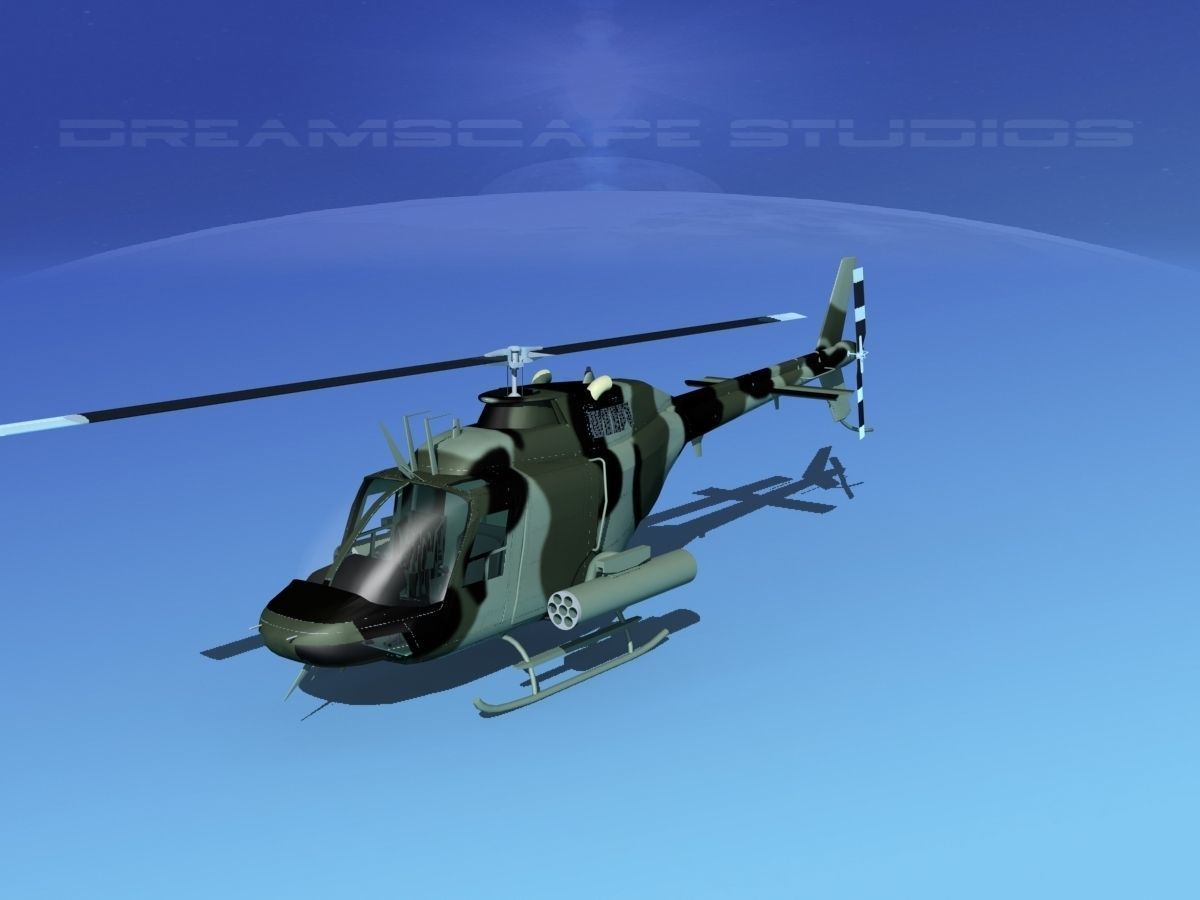 Bell OH-58B Covert 3 3D model_8
