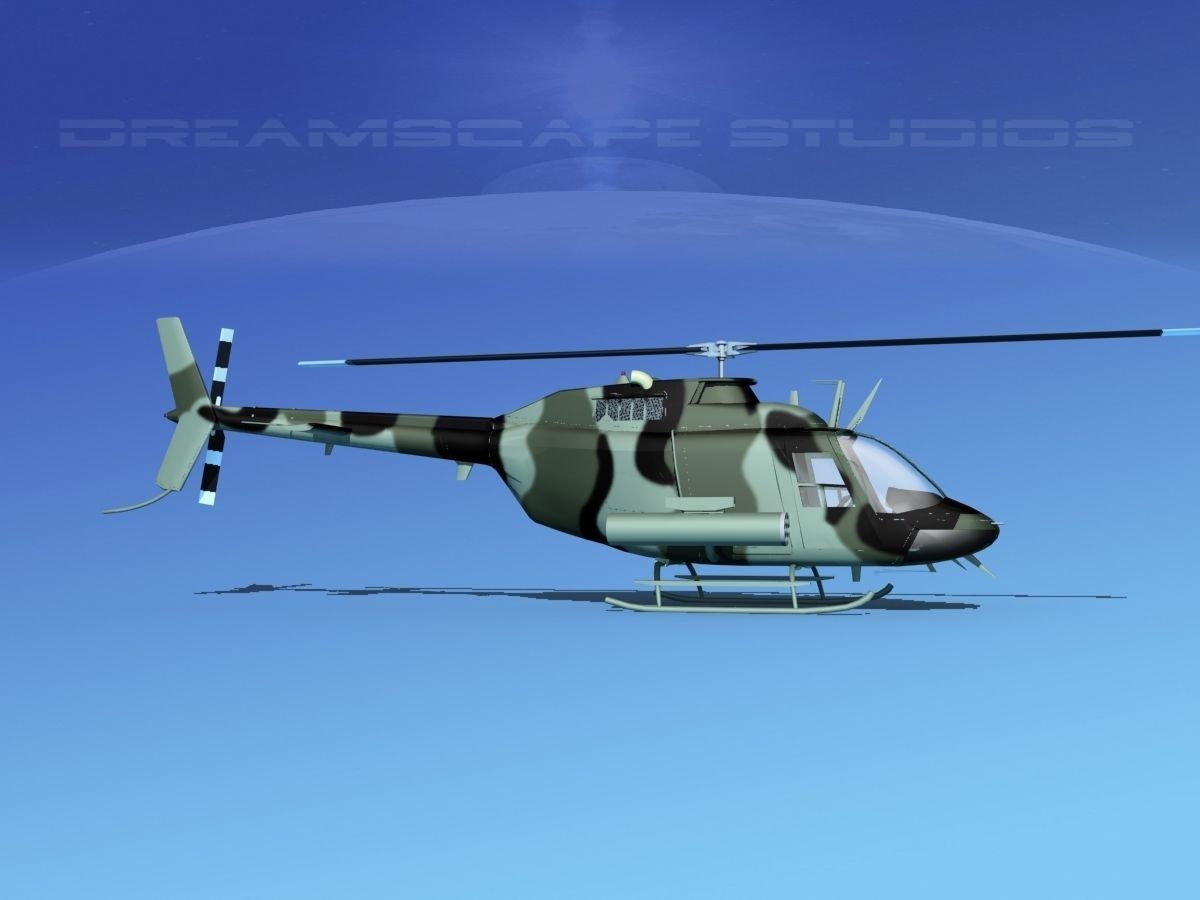 Bell OH-58B Covert 3 3D model_1