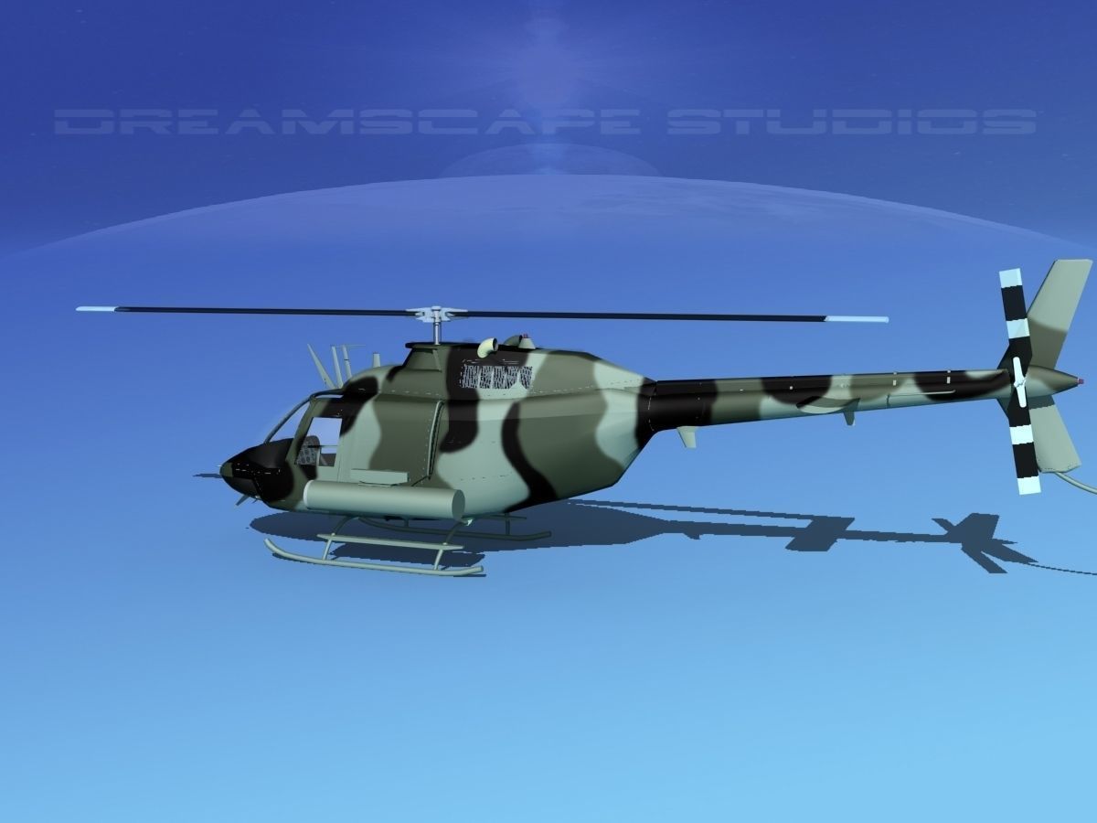 Bell OH-58B Covert 3 3D model_6