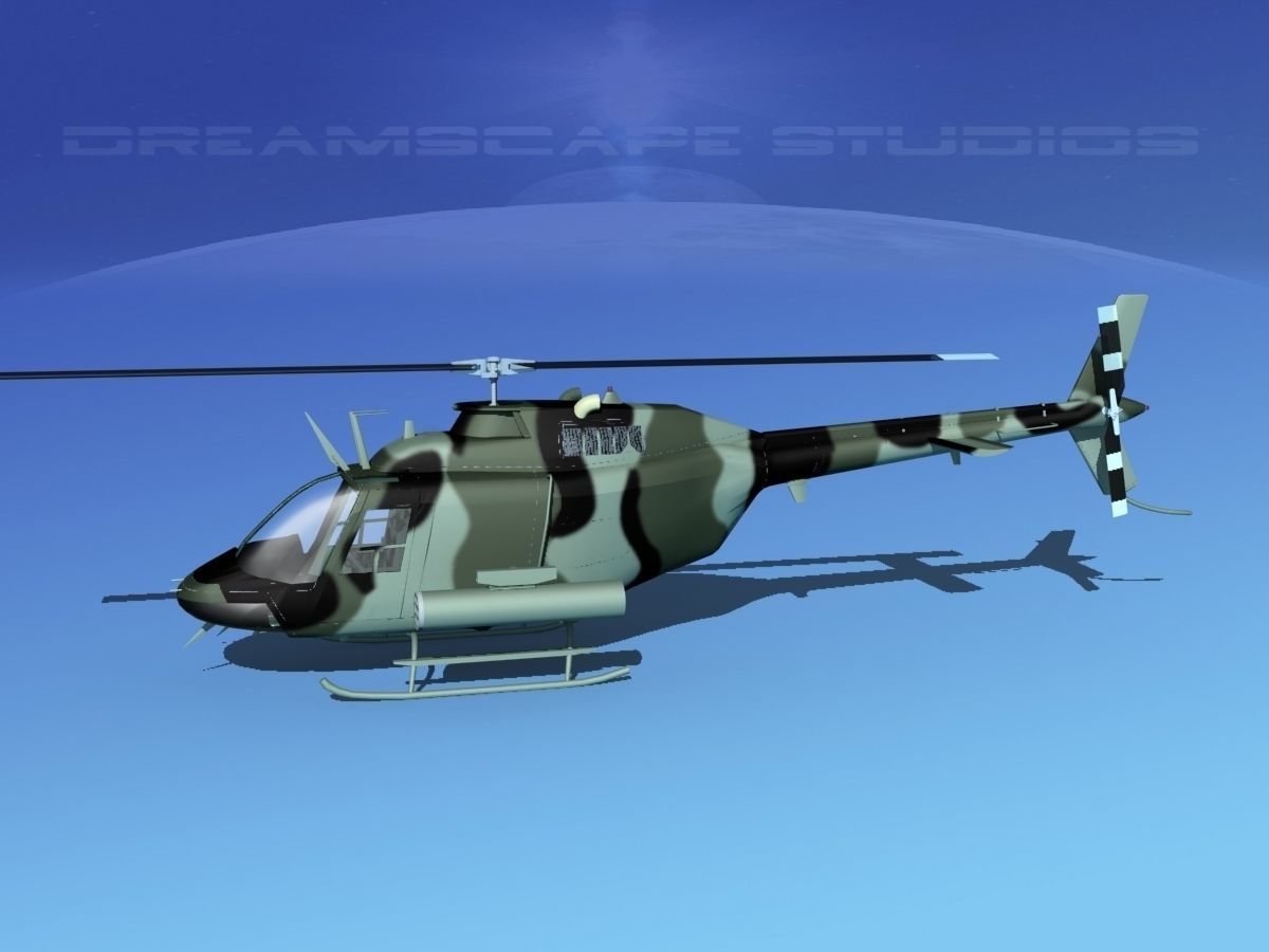 Bell OH-58B Covert 3 3D model_7