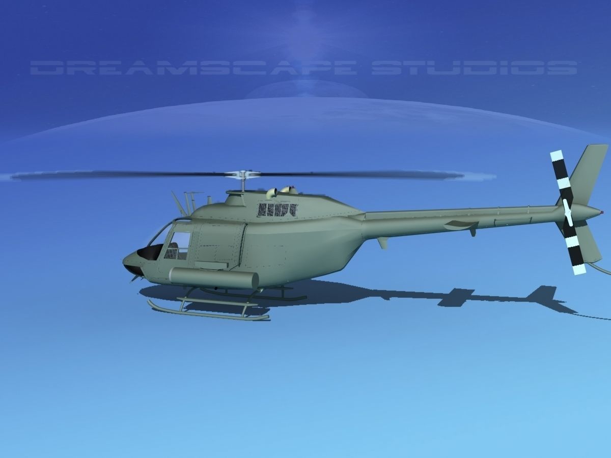 Bell OH-58B Covert 3 3D model_17
