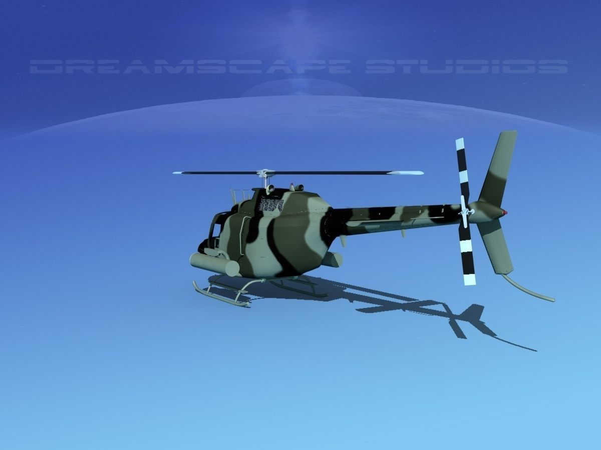 Bell OH-58B Covert 3 3D model_5