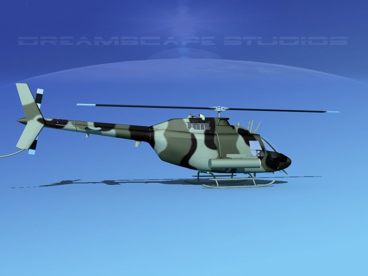 Bell OH-58B Covert 3 3D model_2