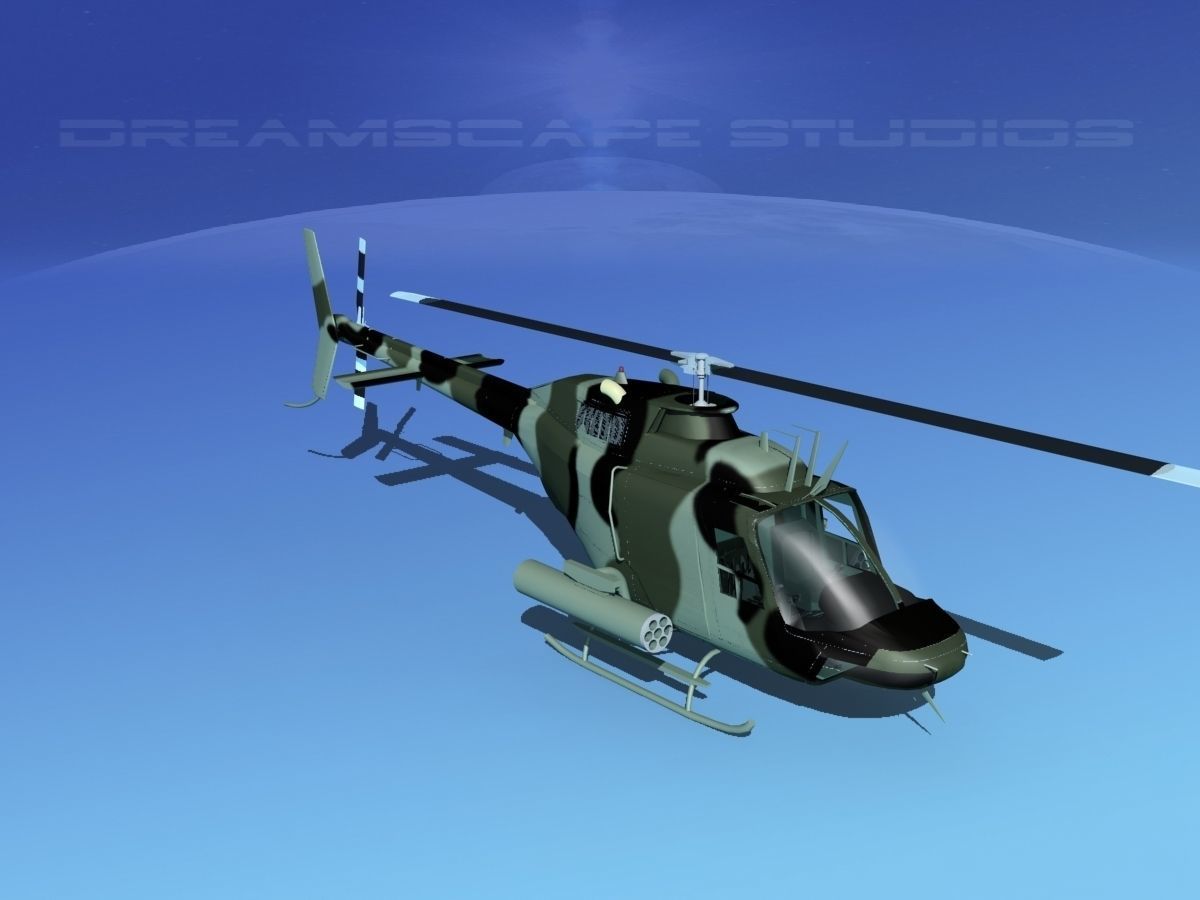 Bell OH-58B Covert 3 3D model_10