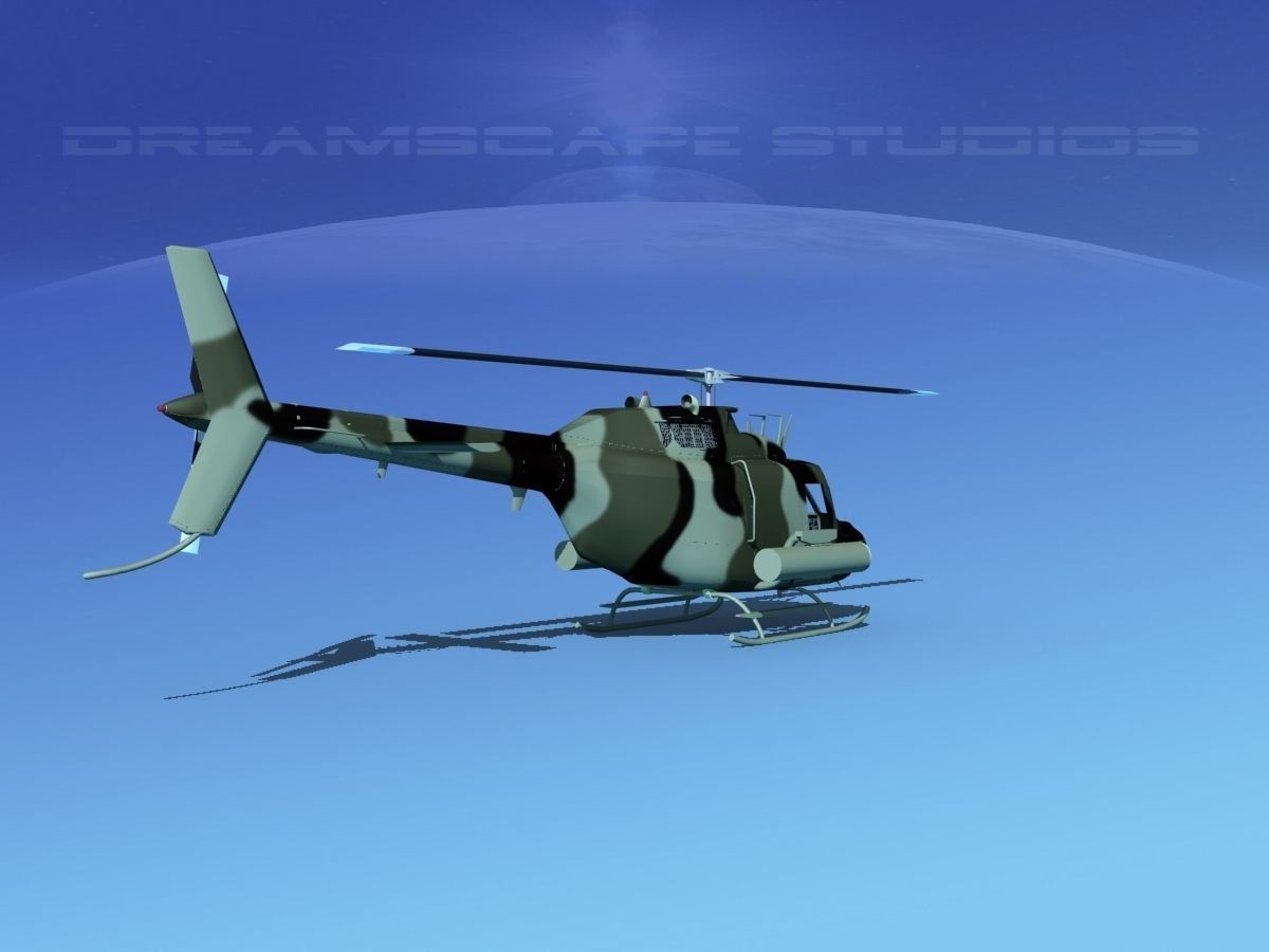 Bell OH-58B Covert 3 3D model_3