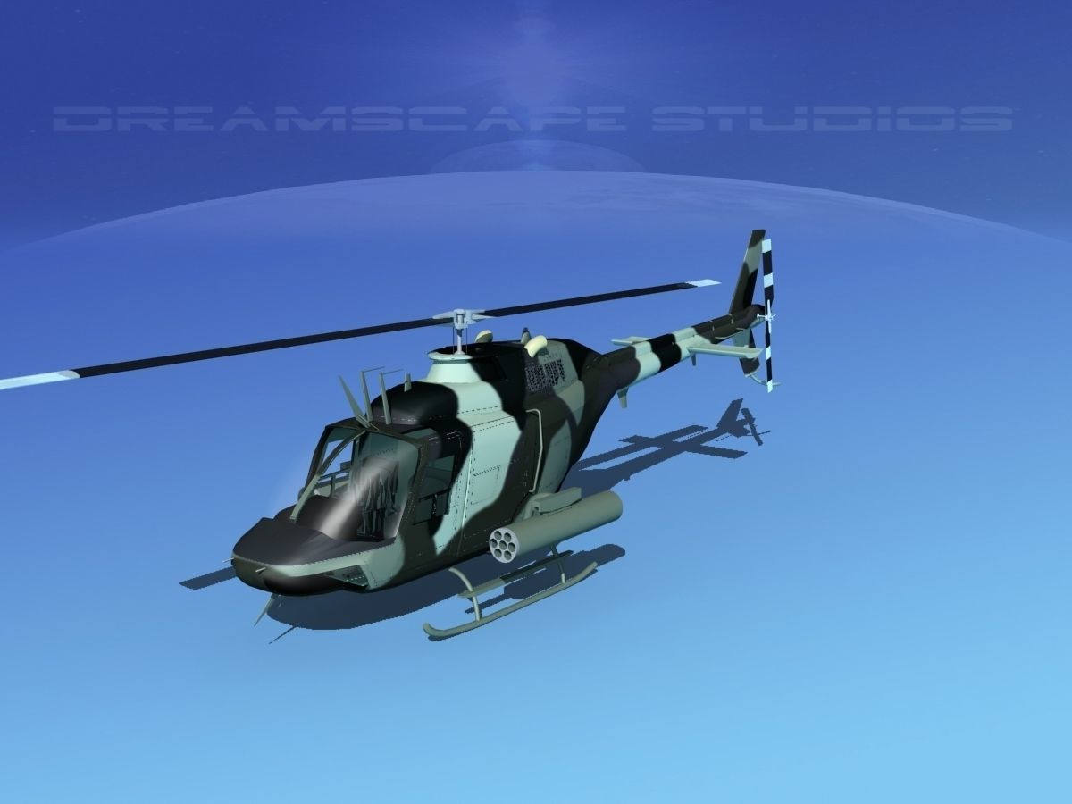 Bell OH-58B Covert 4 3D model_10