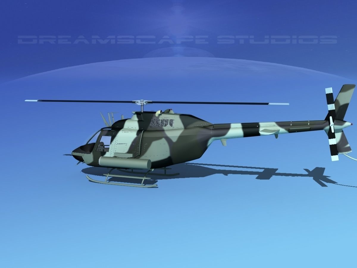 Bell OH-58B Covert 4 3D model_6