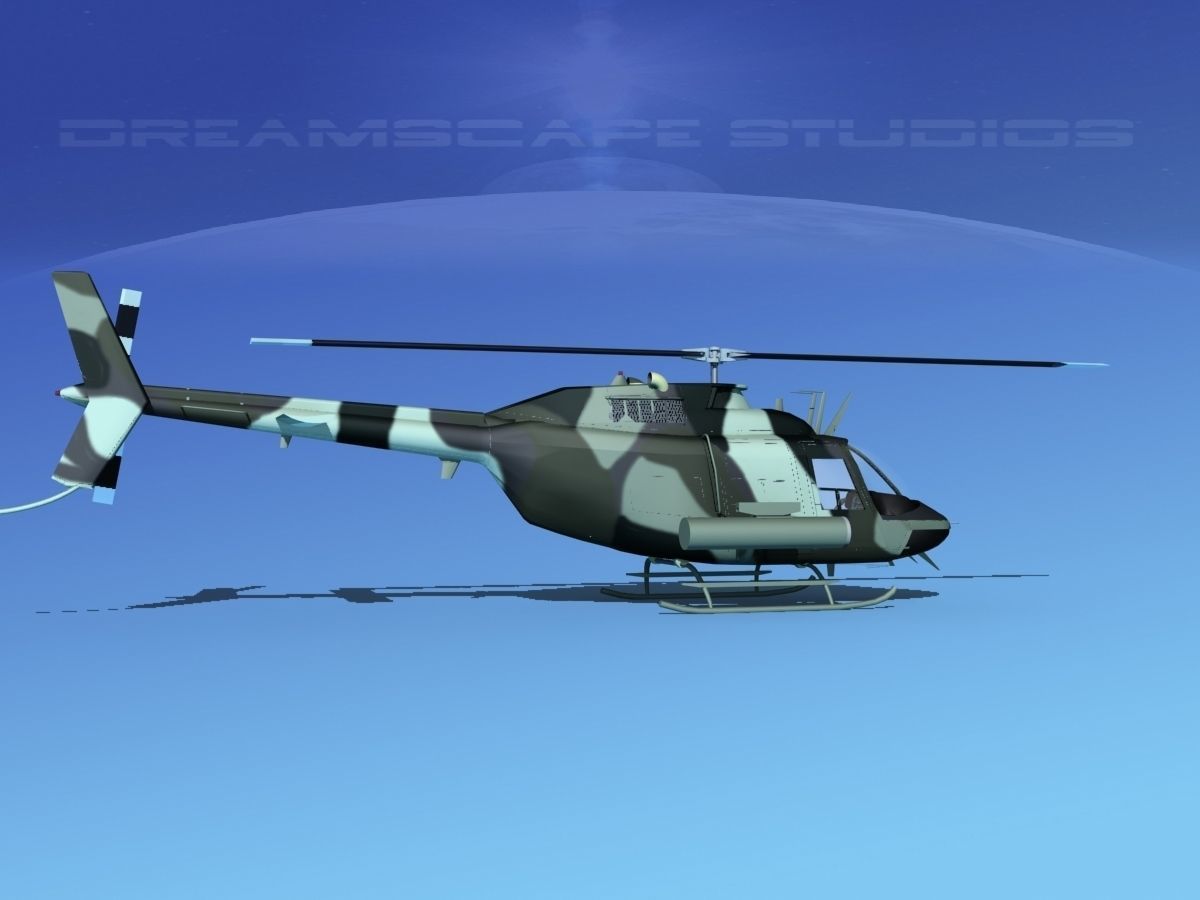 Bell OH-58B Covert 4 3D model_3
