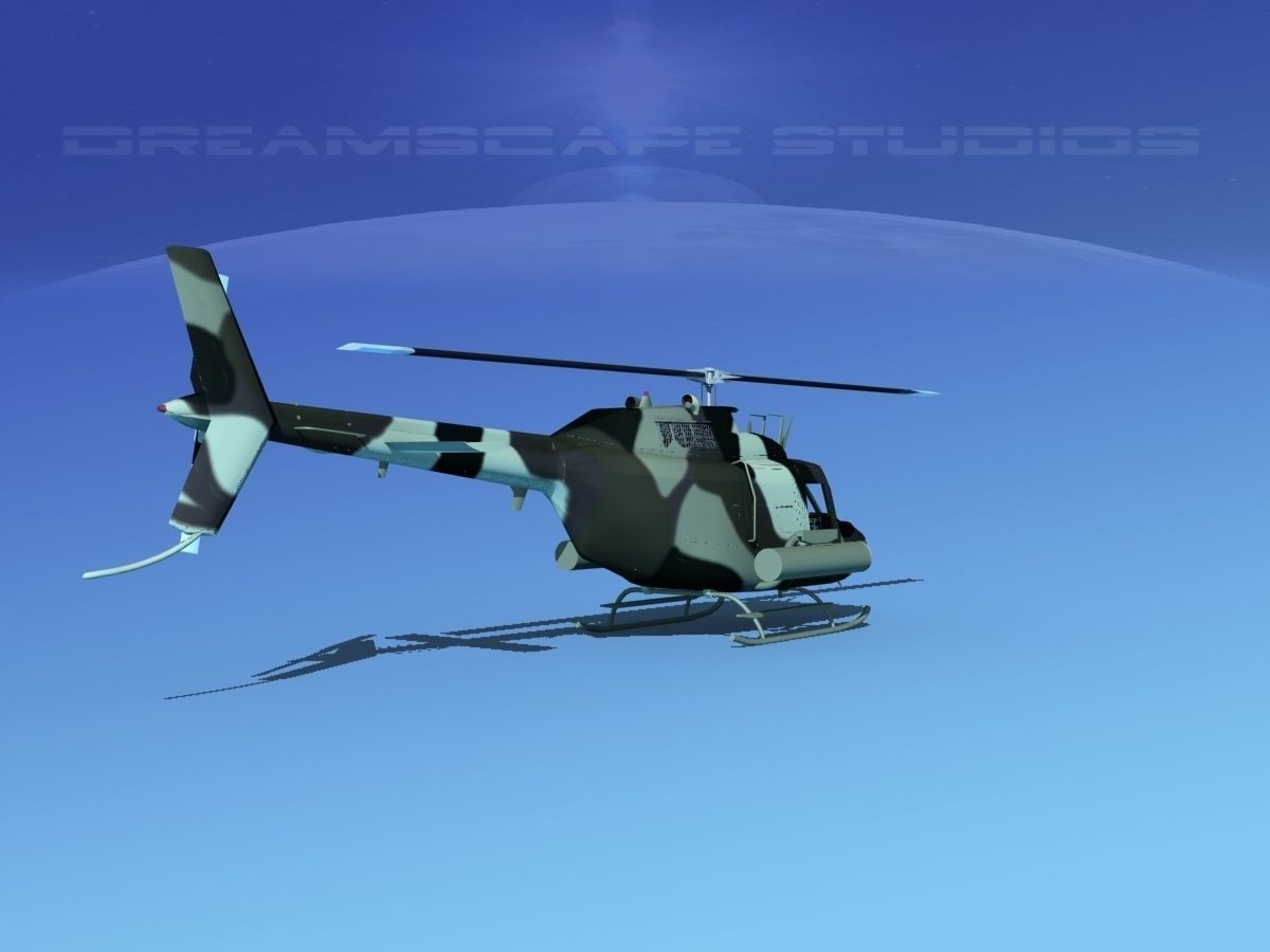 Bell OH-58B Covert 4 3D model_2