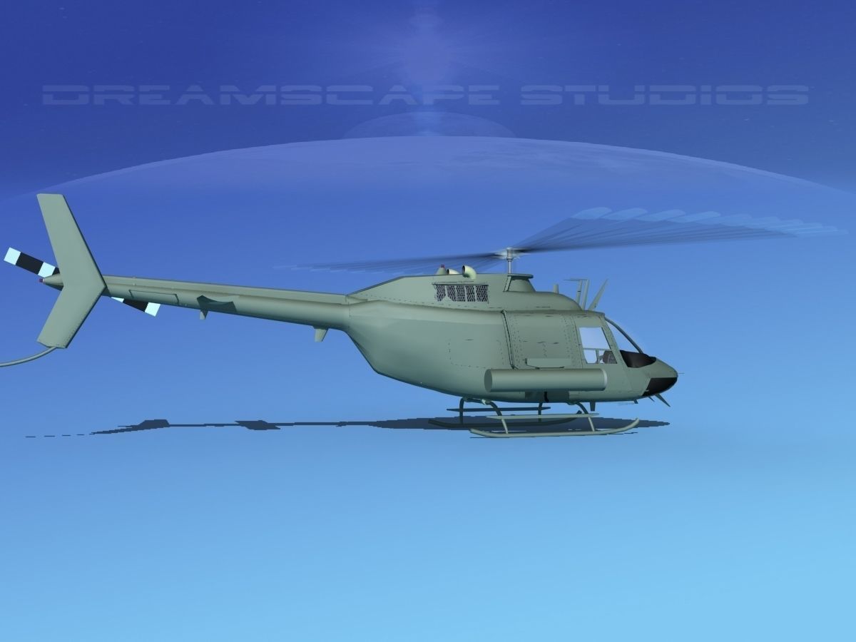 Bell OH-58B Covert 4 3D model_12