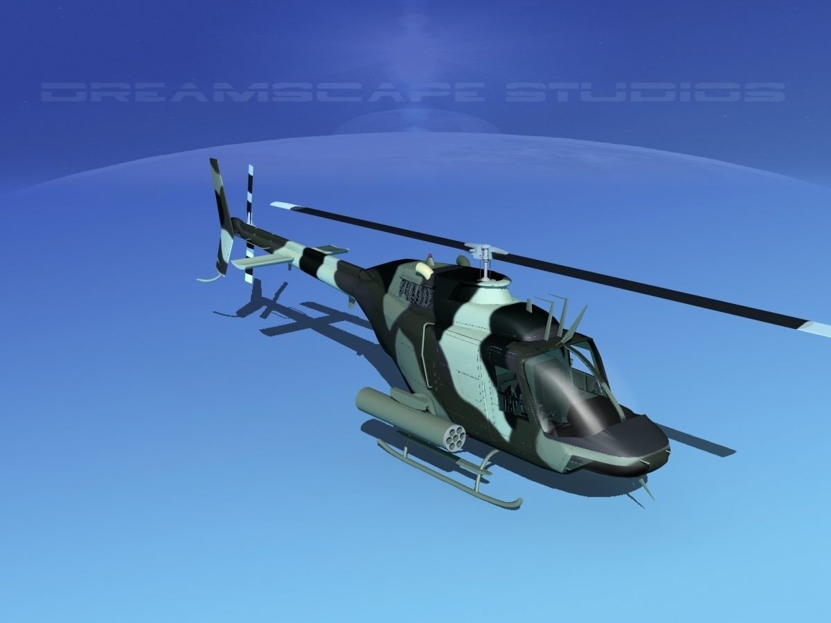 Bell OH-58B Covert 4 3D model_9