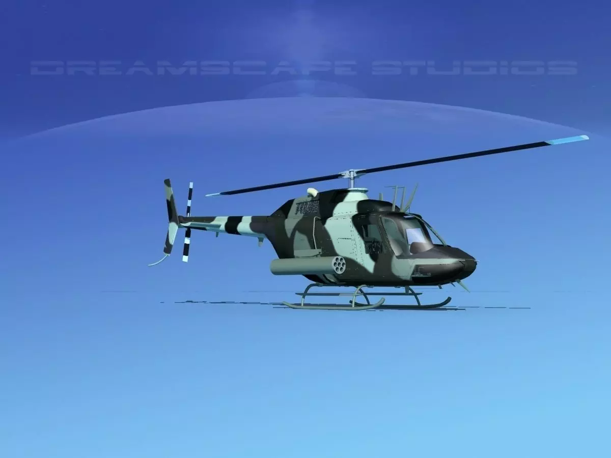 Bell OH-58B Covert 4 3D model_0