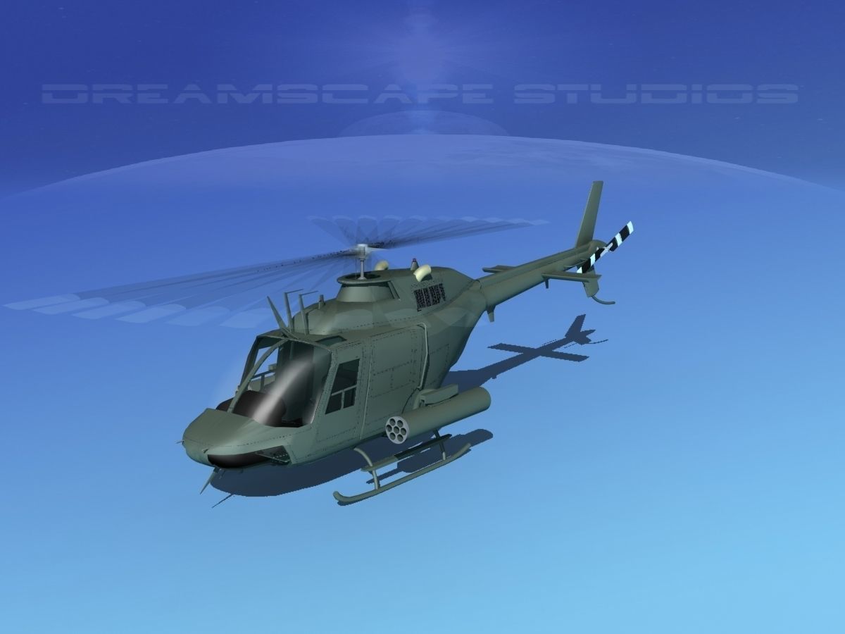 Bell OH-58B Covert 4 3D model_15