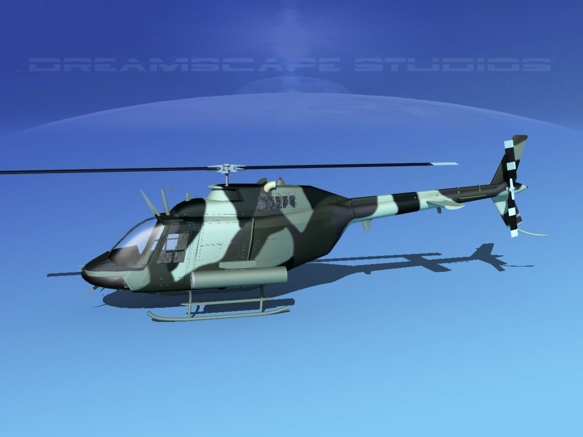 Bell OH-58B Covert 4 3D model_7