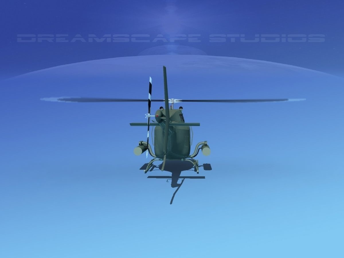 Bell OH-58B Covert 4 3D model_13
