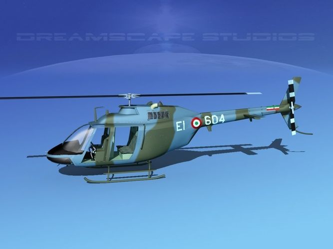 Bell OH-58B Italian Army 3D model