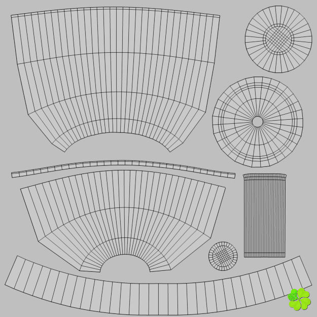 Glass of champagne low poly Low-poly 3D model_26