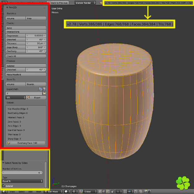 Glass of champagne low poly Low-poly 3D model_21