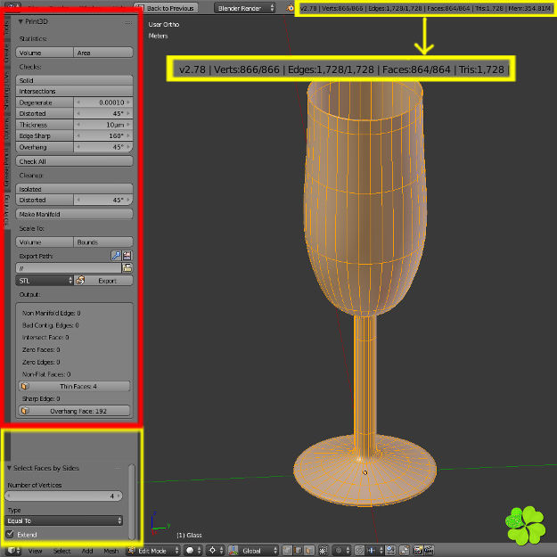 Glass of champagne low poly Low-poly 3D model_18