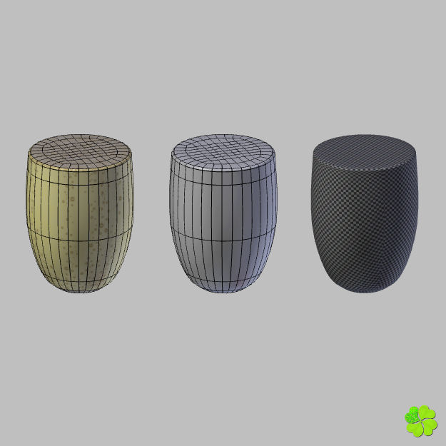 Glass of champagne low poly Low-poly 3D model_19