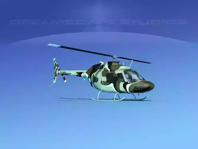 Bell OH-58B Pakistan Army 3D model