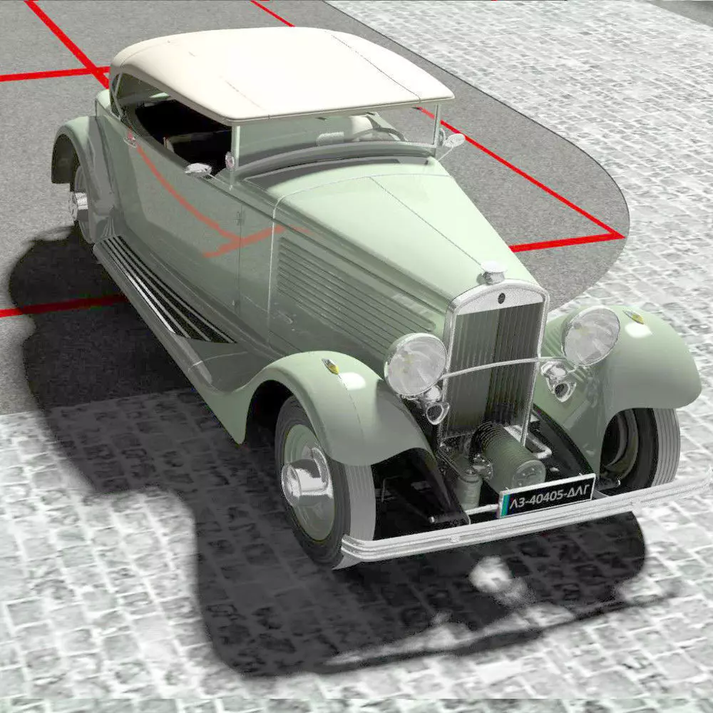 Delta Cabriolet closed top 3D model